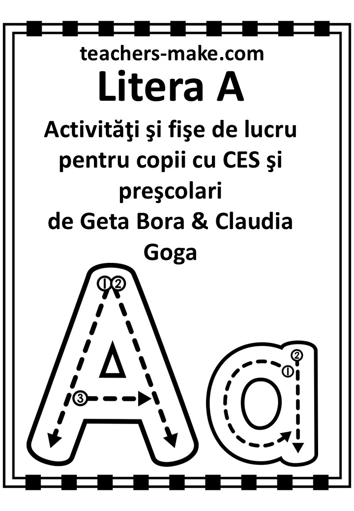 Litera A/Activităţi şi fişe de&nbsp;lucru